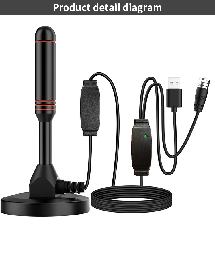 50개 베스트셀러 DTMB 고화질 디지털 TV 안테나 실내외 겸용 흡착컵 디자인 USB 크로스보더 가정용 특수 그룹