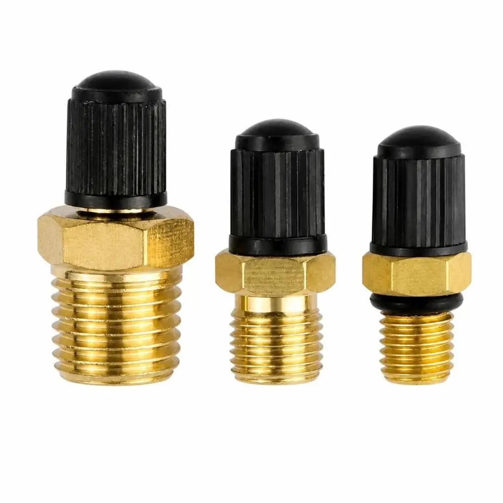 Leak‑Proof Brass Tire Valve Stems 1/8 NPT 1/4 NPT M8x1 With Cap Air Valves Air Tank Valve