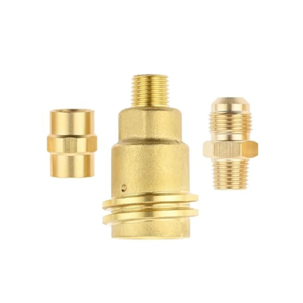 3 Piece Propane Gas Adapter Kit for BBQ RV Heaters Conversion POL Female to 14 Inch Male Pipe Thread Connectors