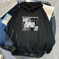 Nicholas Chavez Graphic Hoodies Free The Menendez Brothers Movie Printing Sweatshirts Streetwear Hip Hop Unisex Pullovers Męskie