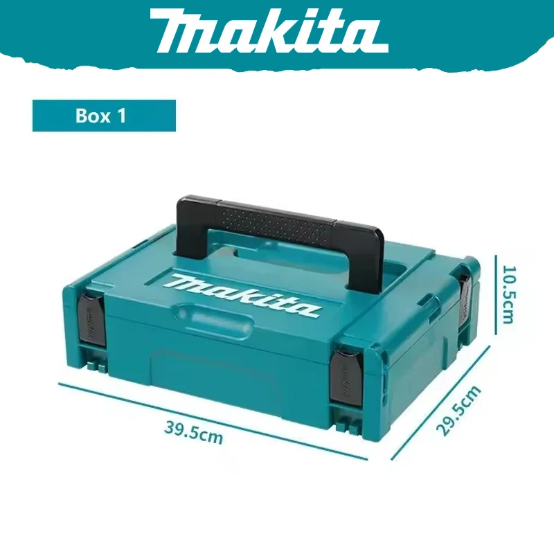 

Makita 197210-9 Блокирующий чехол Makpac Маленький штабелируемый прочный ящик для хранения инструментов большой емкости 199852-5/142770-6