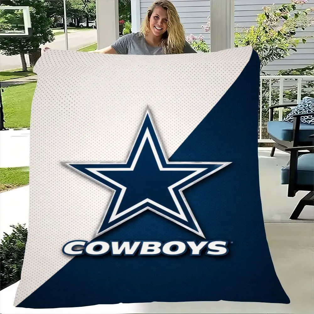 Dallas Cowboys Bold Logo Blanket - Premium Soft Plush Throw featuring Stylish Navy Blue and White Design, Perfect for Fans, Cozy
