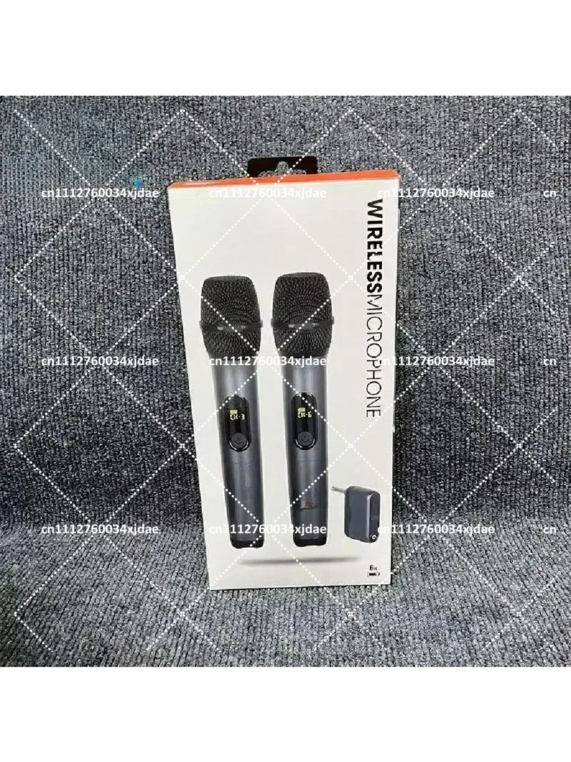 UHF Dual Channel Wireless Microphone System with 2 Handheld Mics for Stage KTV Party