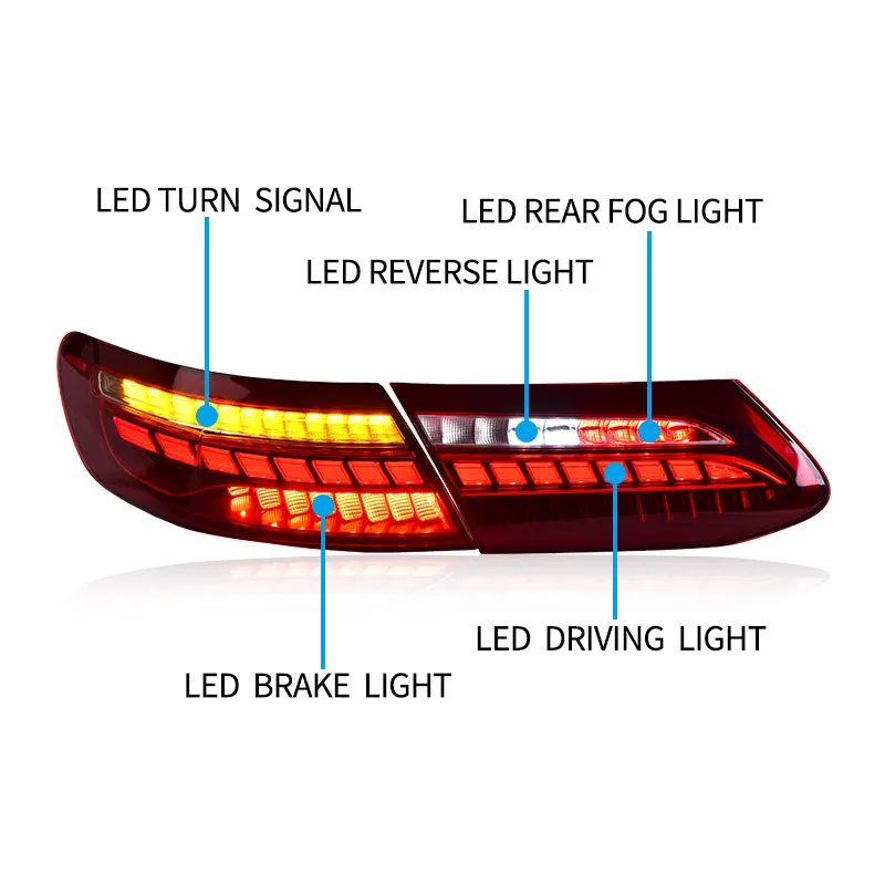 سيارة Styg لمرسيدسbenz E-class W238 أضواء خلفية 2017-2020 E260 مصباح ليد خلفي DRL إشارة الفرامل عكس اكسسوارات السيارات #6