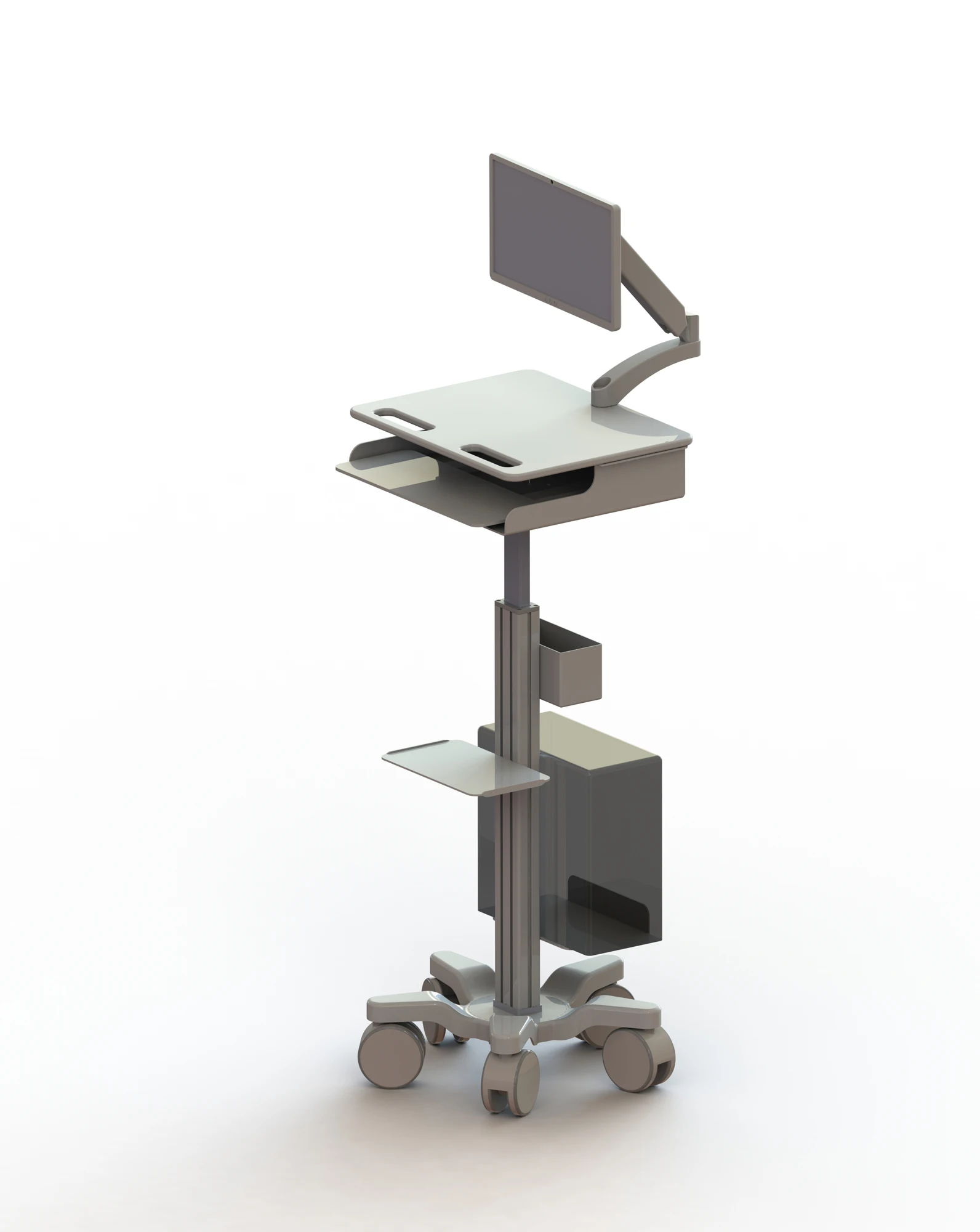 Hospitals Use Bedside Mobile Flatbed Trolleys and Stands with Basket Hospital Trolleys Hospital Furniture