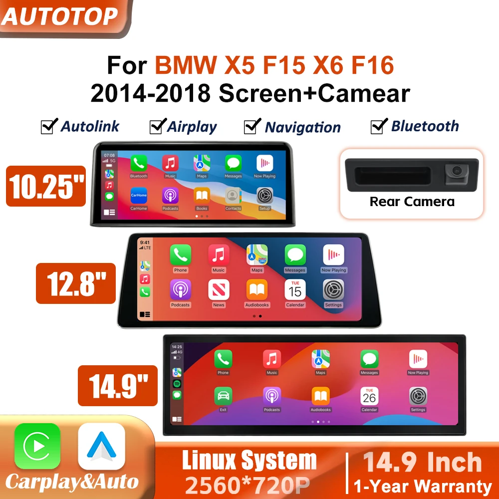 Brezžični CarPlay avtoradio za BMW X5 X6 F15 F16
