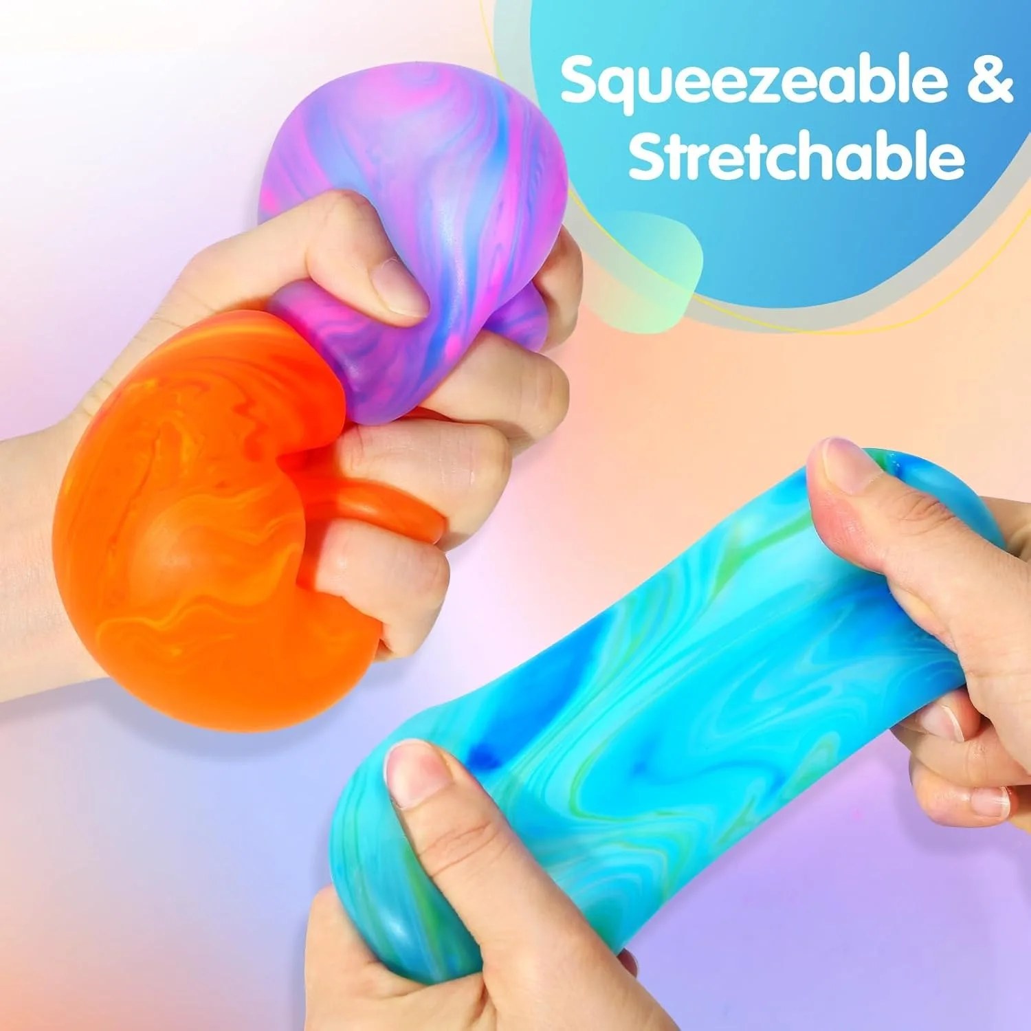 Stress Cube Squishy Toys Fidget Squeeze Square for Kids Adults Malt Sugar Slow Rising Sensory Toy for Anxiety Stress Relief ADHD