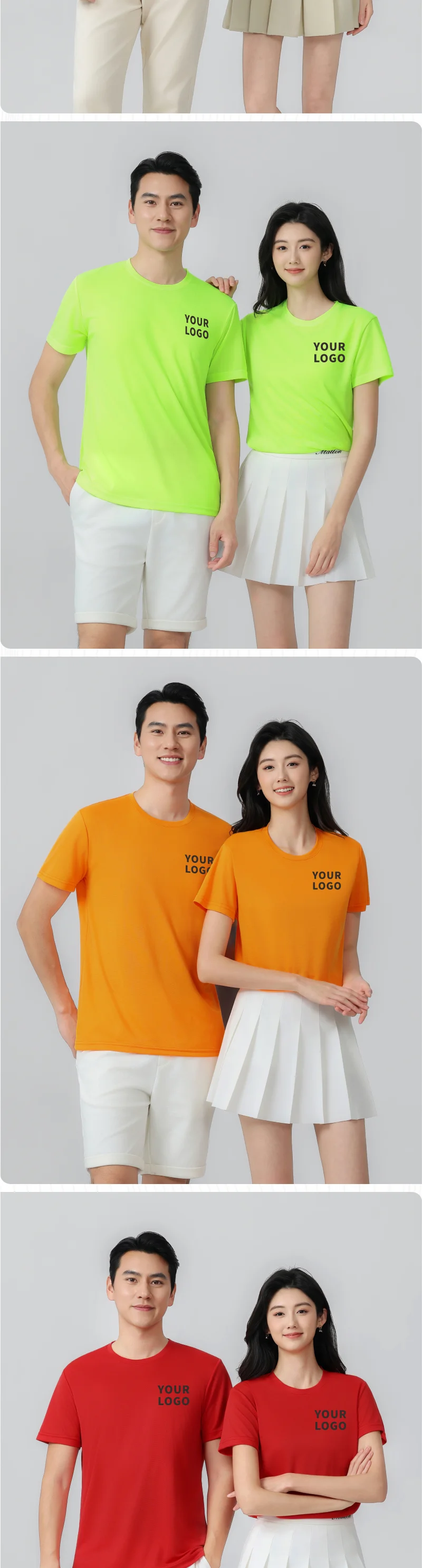 Individuell Bedrucktes T-Shirt mit Logo, Feuchtigkeitsableitend, für Laufen, Training, Fitness, Sport, Leichtgewichtig, Schnelltrocknend, Top für Männer und Frauen – Detail 6
