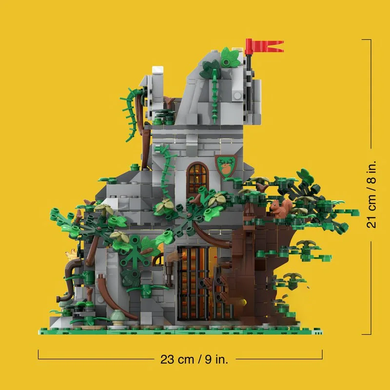 Ensemble de blocs de construction MOC Premium, modèle lavés-poste forestier, jouet de construction créatif, cadeau de vacances idéal pour Archit, 849 pièces