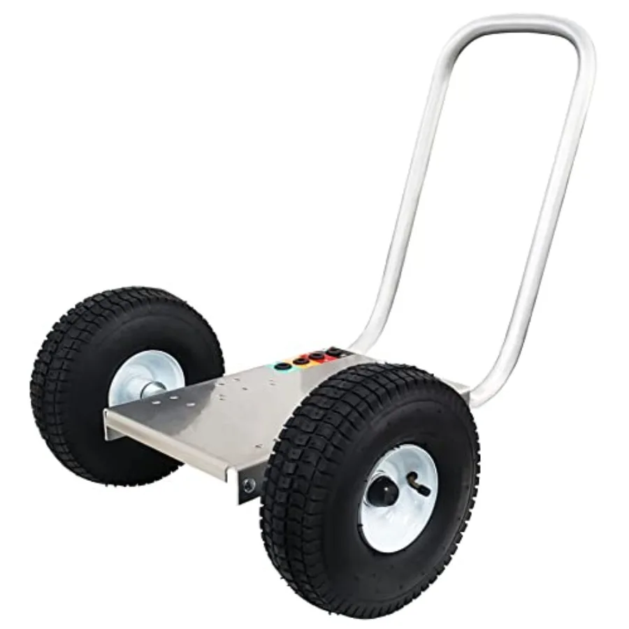 Ultimate Washer Professional Pressure Washer Cart Frame with Wheels and Push Handle 10 x 15 Silver