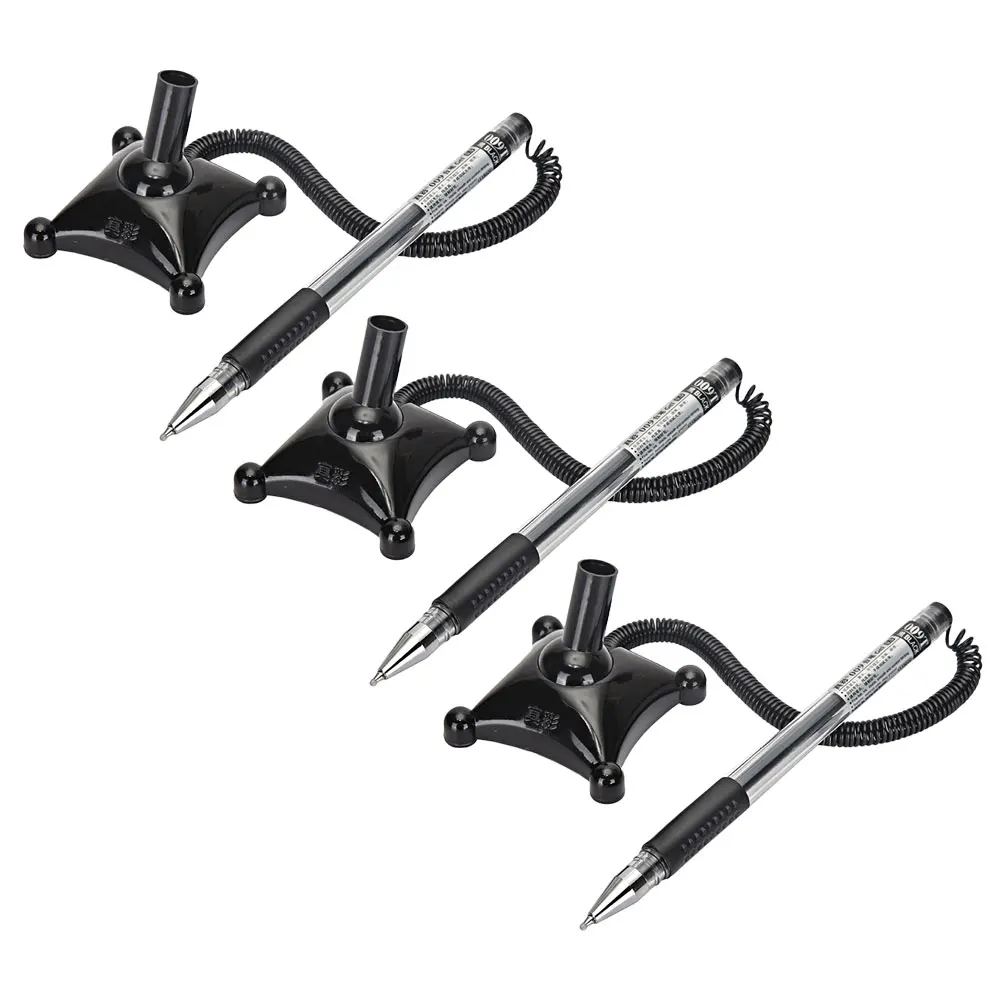 

3pcs Desktop Sign Pens Office Pen Decorative Stand Business Plastic Wear-Resistant Writing Pen For Work