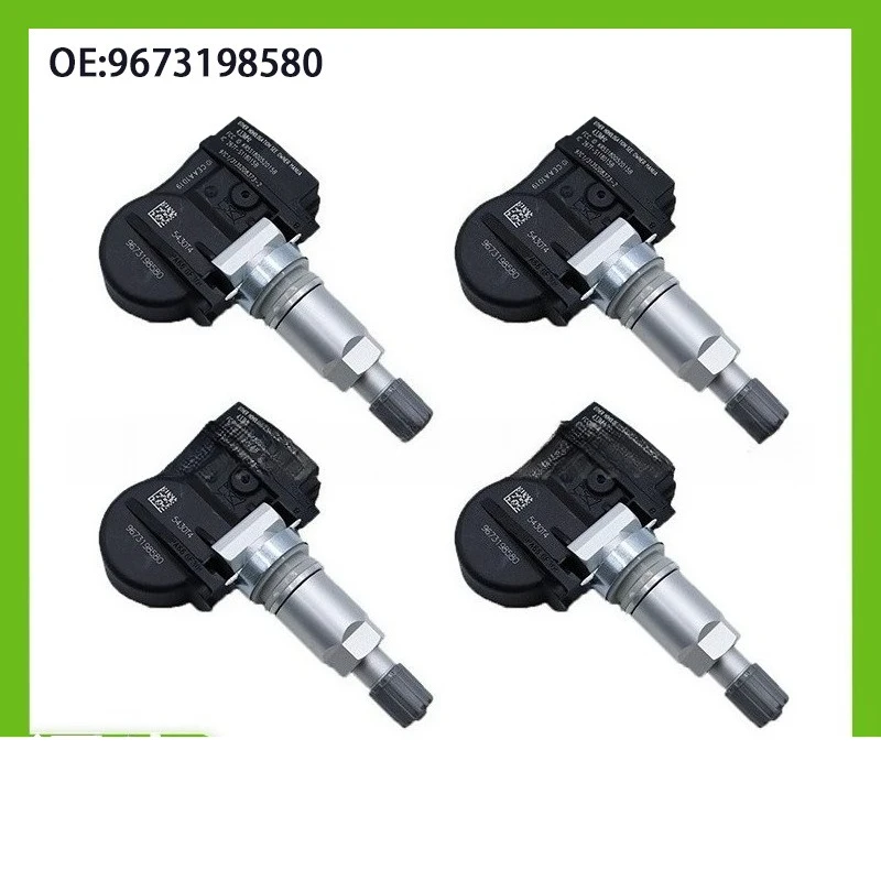 

9673198580 1/4pcs TPMS Tire Pressure Monitor Sensor for Citroen C4 C5 C6 C8 C9 Peugeot 207 307 407 508 607 807 1007