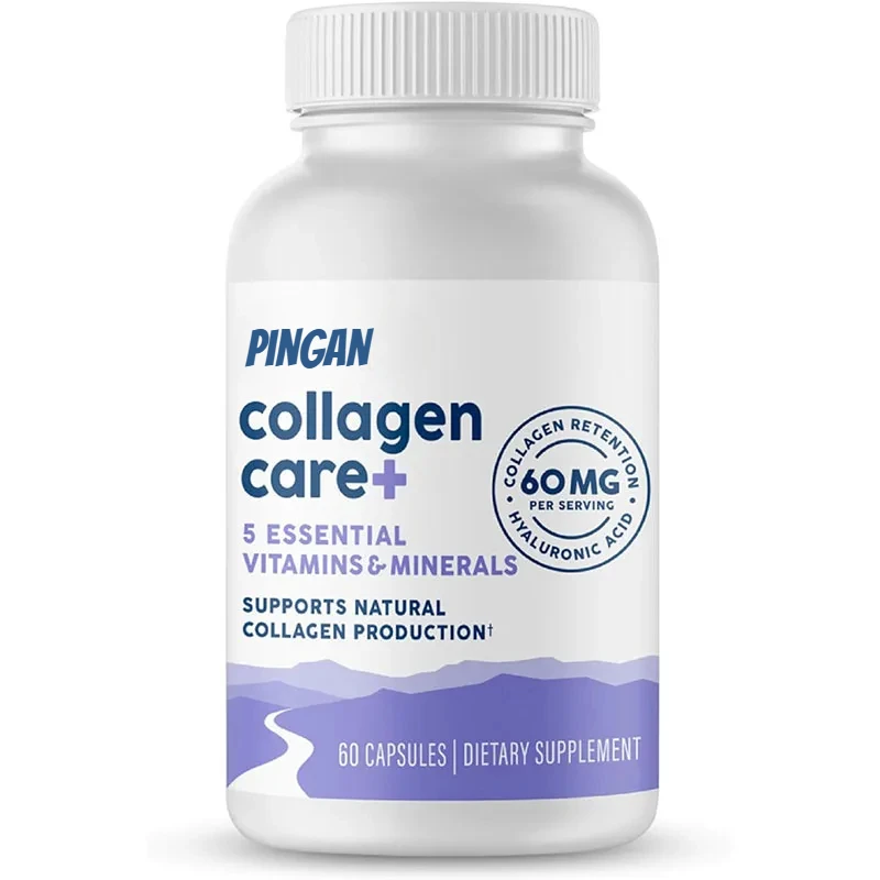 

Collagen Care+, 5 Vitamin Blend with Hyaluronic Acid and Boron That Supports Collagen for Men and Women, 60 Capsules