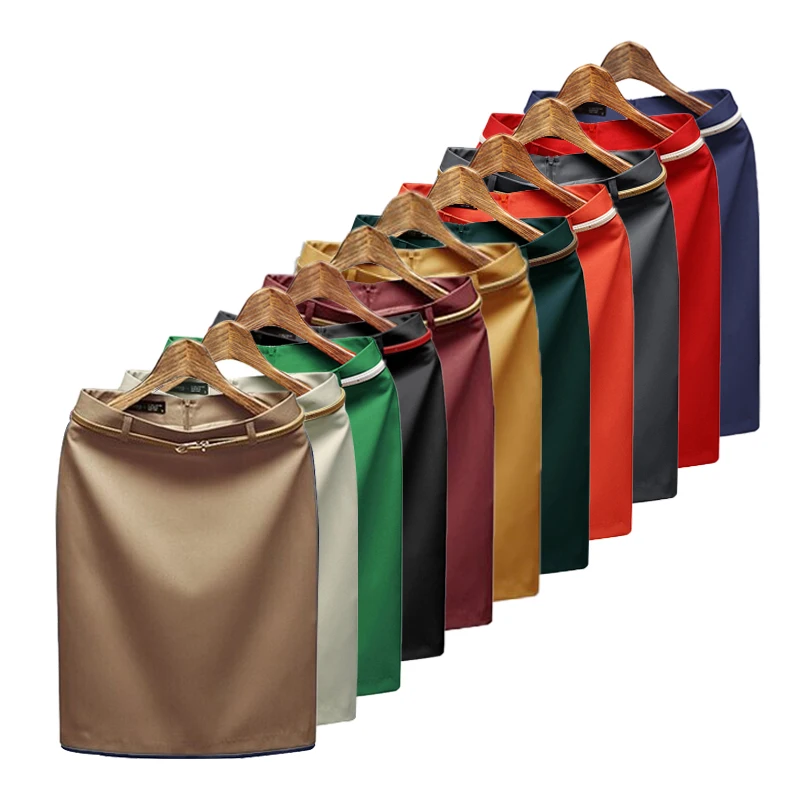Spring Summer 2026 High Waist One Step Skirt Women's Professional Workwear A-Line Short Skirt Slimming Effect Commute Style
