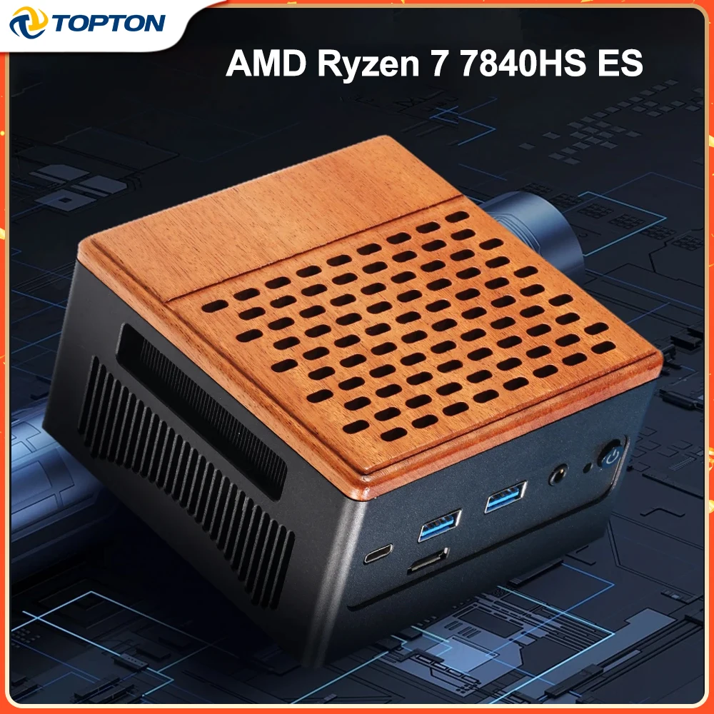 AMD Ryzen 7 7840HS ES Mini PC Oculink 3*NVMe 32GB DDR5 6400MHz USB4.0 2*2.5G LAN Windows 11 WiFi6 NAS Firewall Pocket Computer