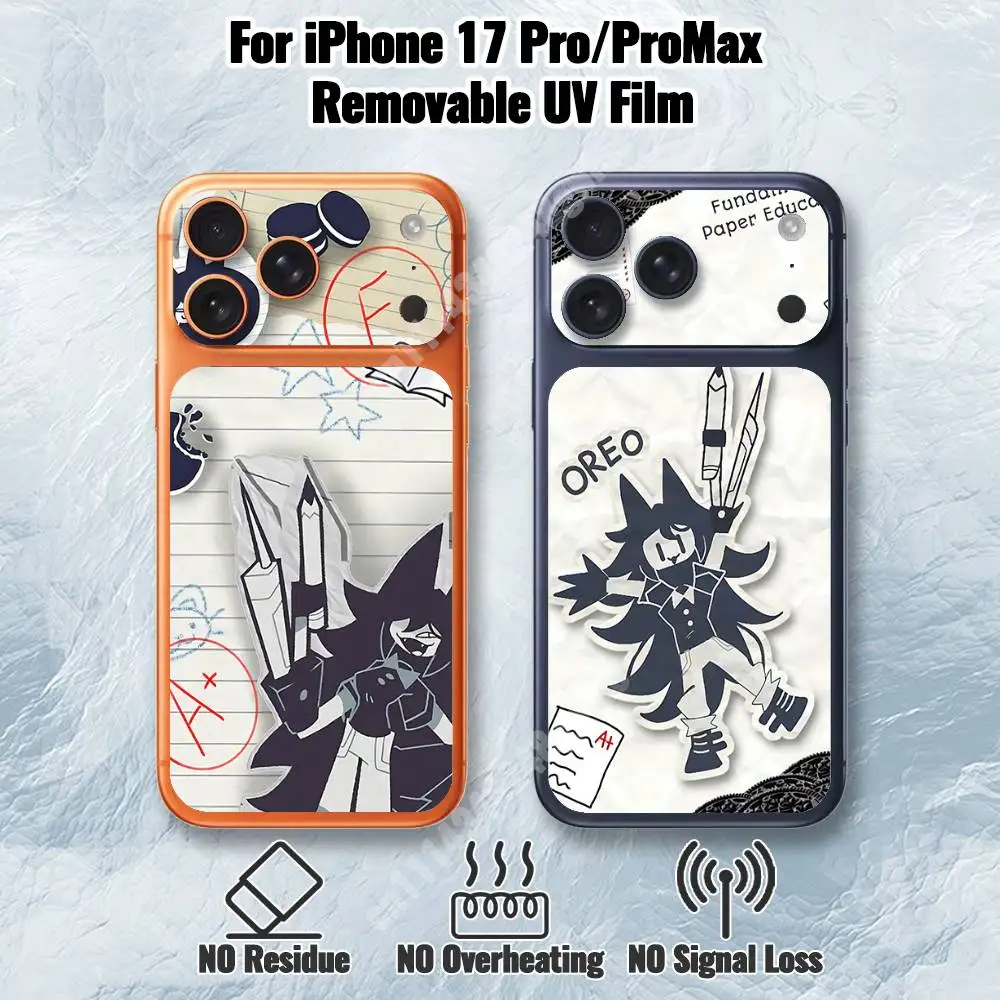 F-Fundamental Paper E-Education FPE Removable UV Film for iPhone 17 Pro 17 ProMax Hydrogel Sticker
