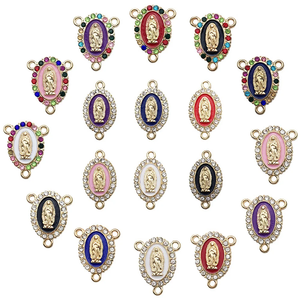 

18 Pcs Our Lady Pendant DIY Earrings Pendants Charms for Jewelry Alloy Crafts Making Miss