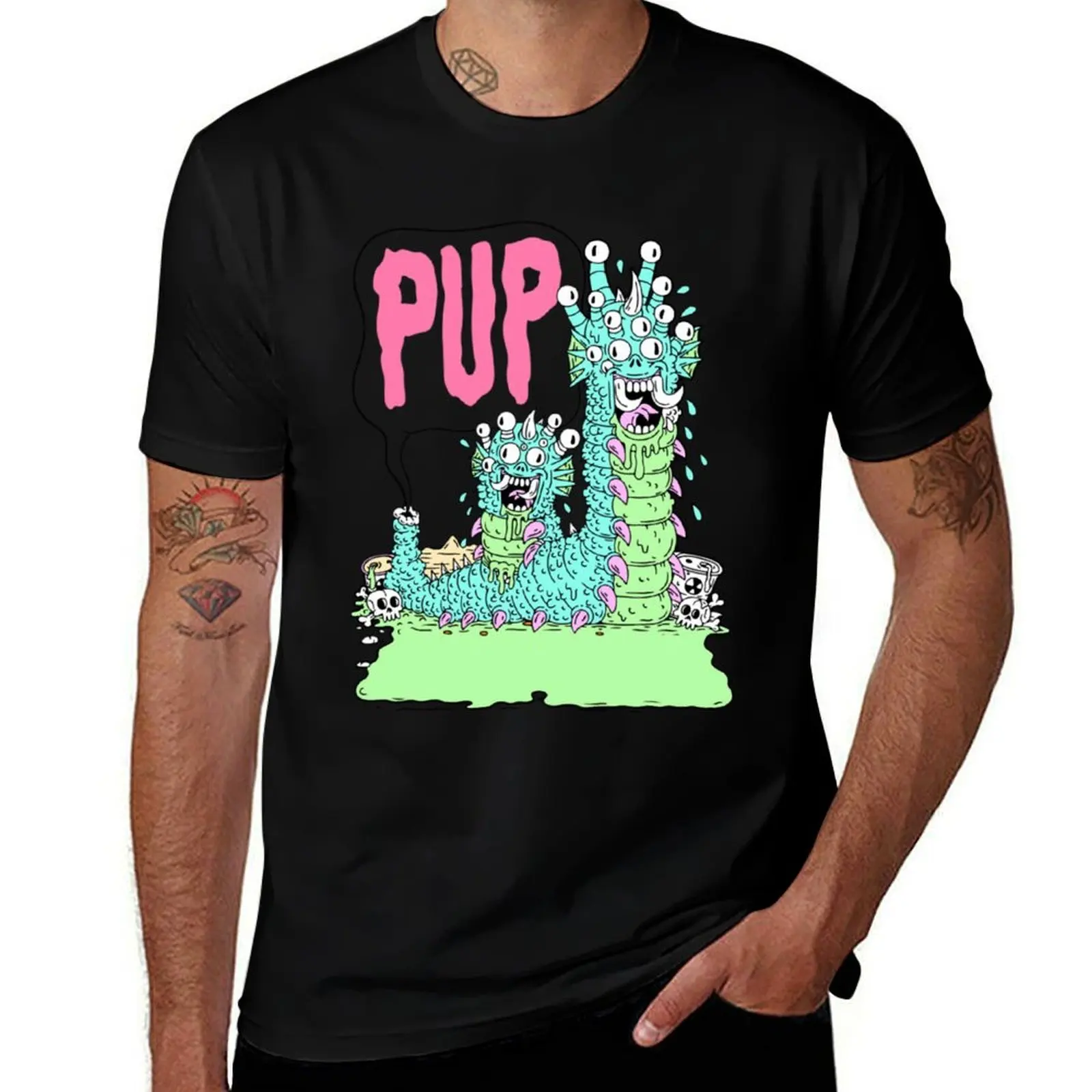 

man tshirt T-Shirt PUP cotton t tshirt man 100% ROCK shirt BAND designer