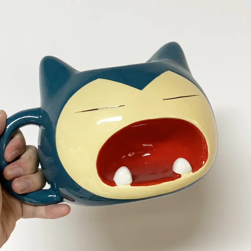 Kawaii Cartoon Pokรฉmon Snorlax Action Figure Toys Ceramic Cute Cup High Capacity Mug Creativity Christmas Gifts For Children