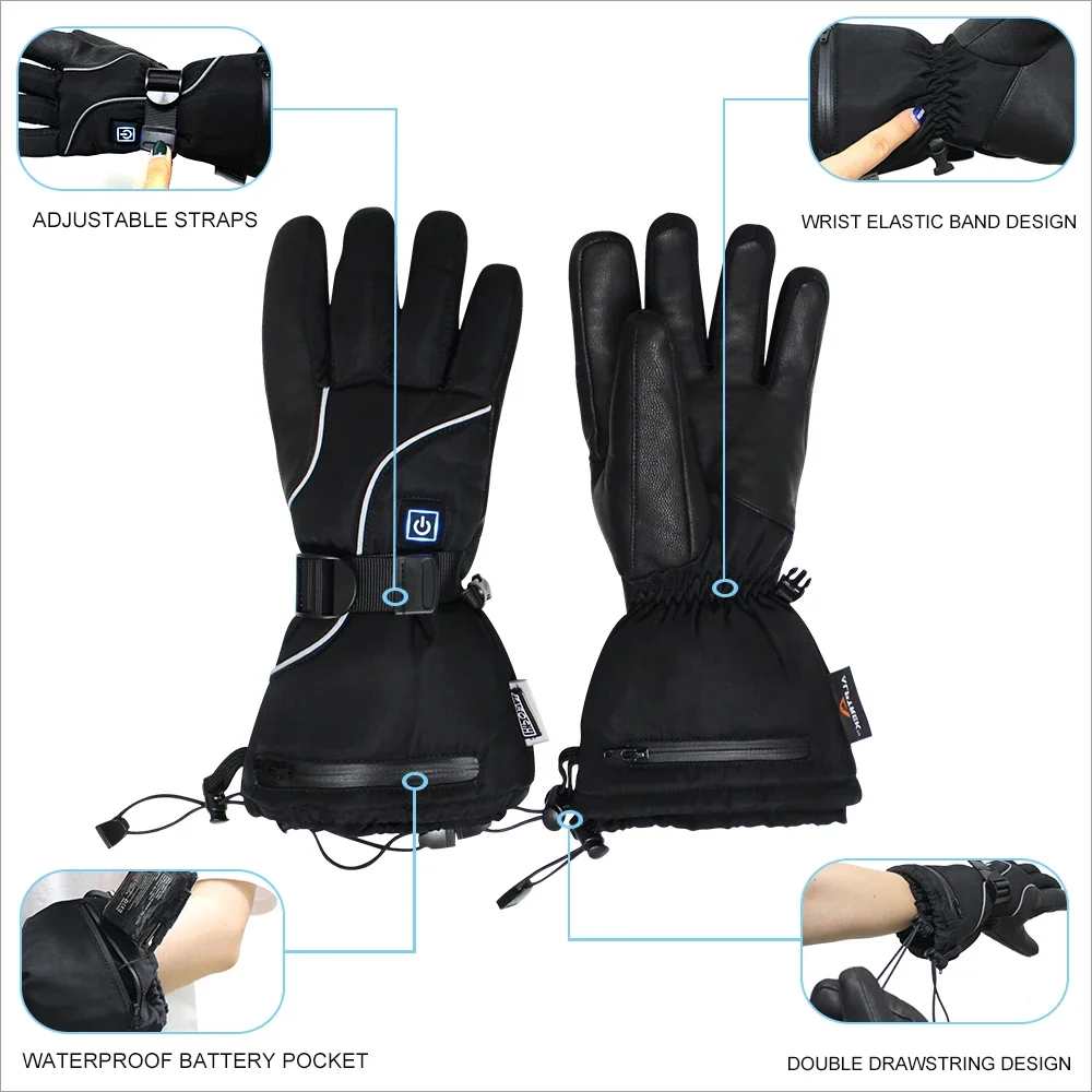 2024 beheizte Motorrad handschuhe Element Massage wiederauf ladbare elektrisch beheizte Handschuhe Liner Jagd handschuhe Heizung