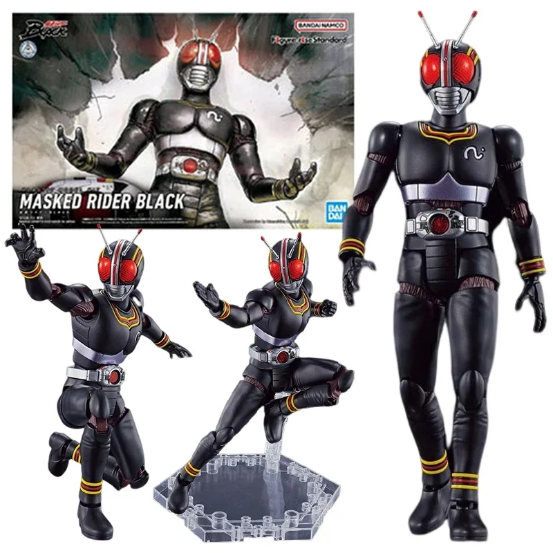 

Bandai Original Kamen Rider Figure Rise Mask Black Anime Action Figure Movable Model Kit Collection Toy Gift for Children Kdis