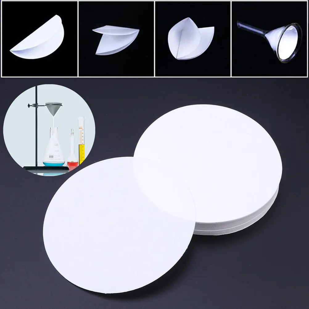 

200Pcs Filter Paper Qualitative Medium Discs for General Chemistry Lab Experiments Particle Filtration