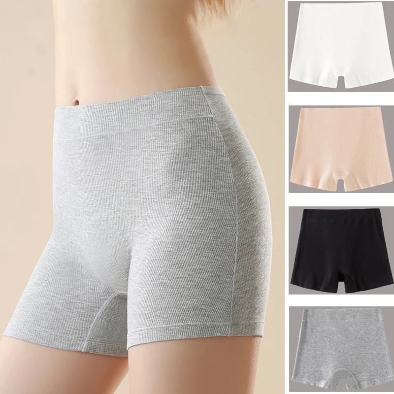 1pcs Modal Women's Safety Pants Underwear Ice Silk High Waist Shorts Panties For Women Plus Size No Trace Leggings