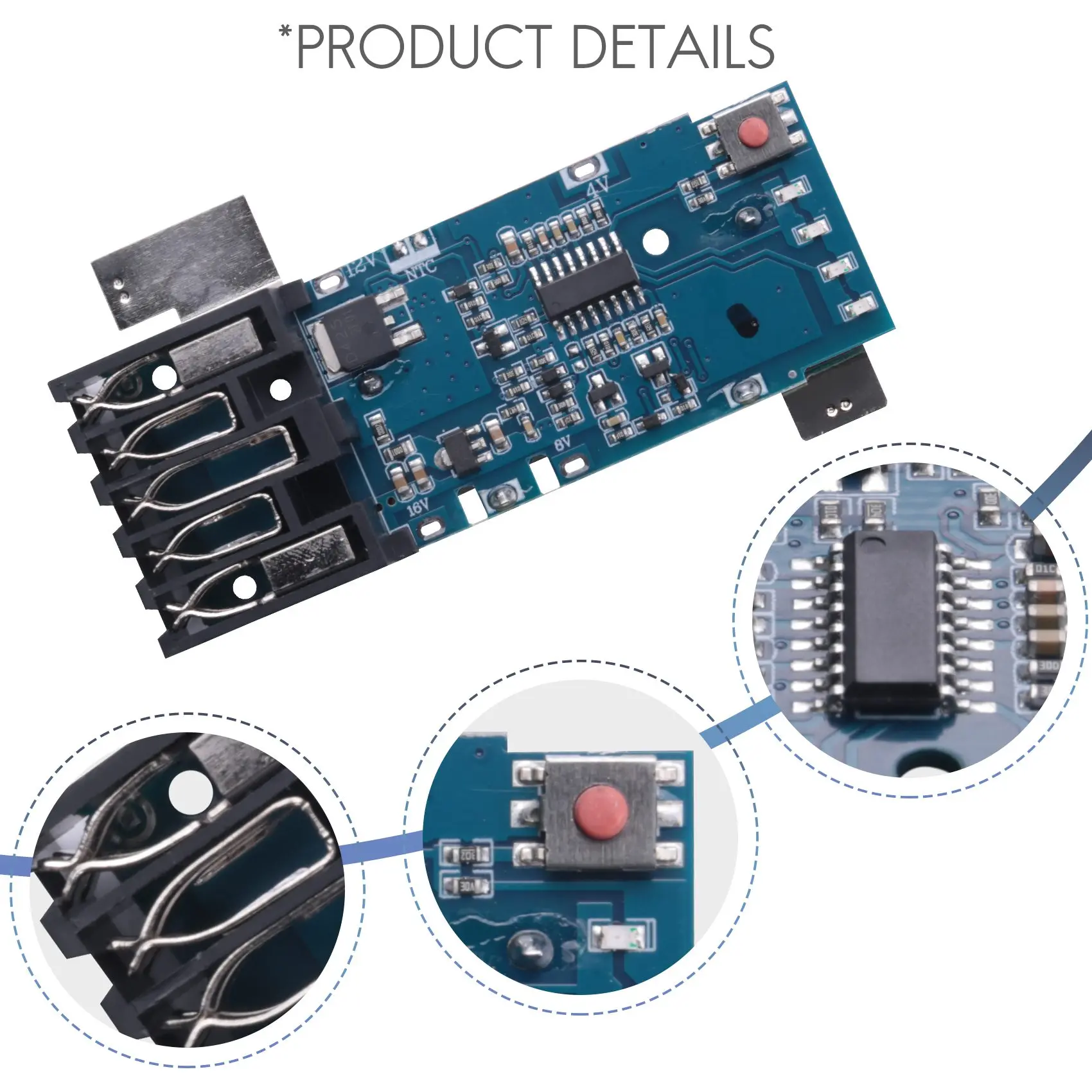 Papan sirkuit pelindung CAS baterai M18 PCB untuk 48-11-1815 M18 V 1,5ah 3,0ah 5Ah 6Ah