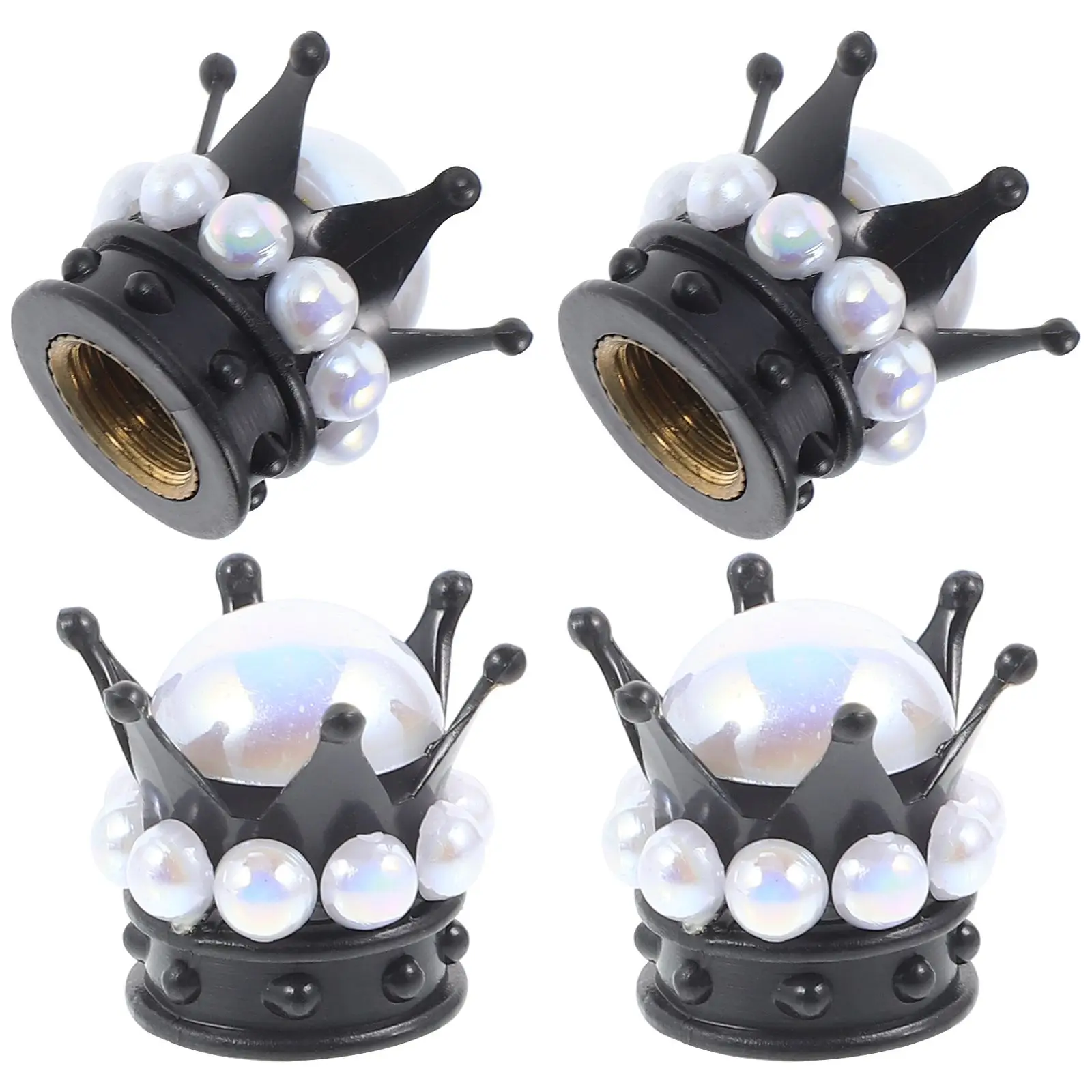 

4 Pcs Valve Cap Car Tire Caps Stem for Truck Universal Abs Motorcycle Decoration