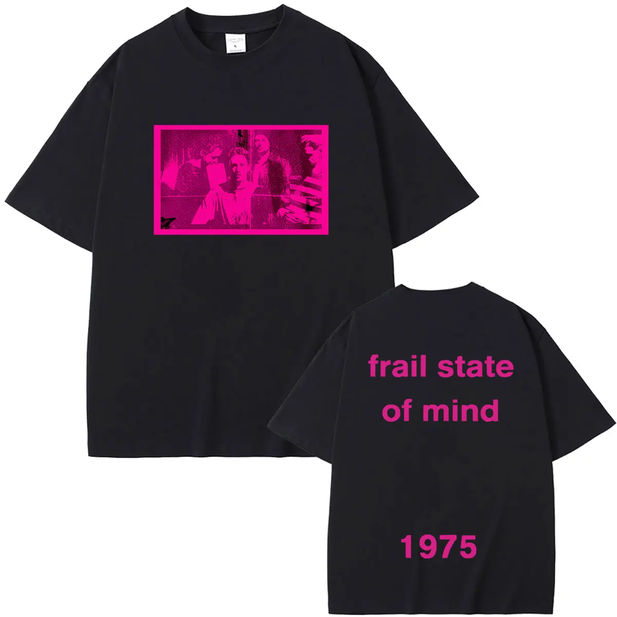 Hot Sale Rock Band The 1975 Notes on A Conditional Form Frail State of Mind Print T-shirt Men Women Fashion Oversized Streetwear