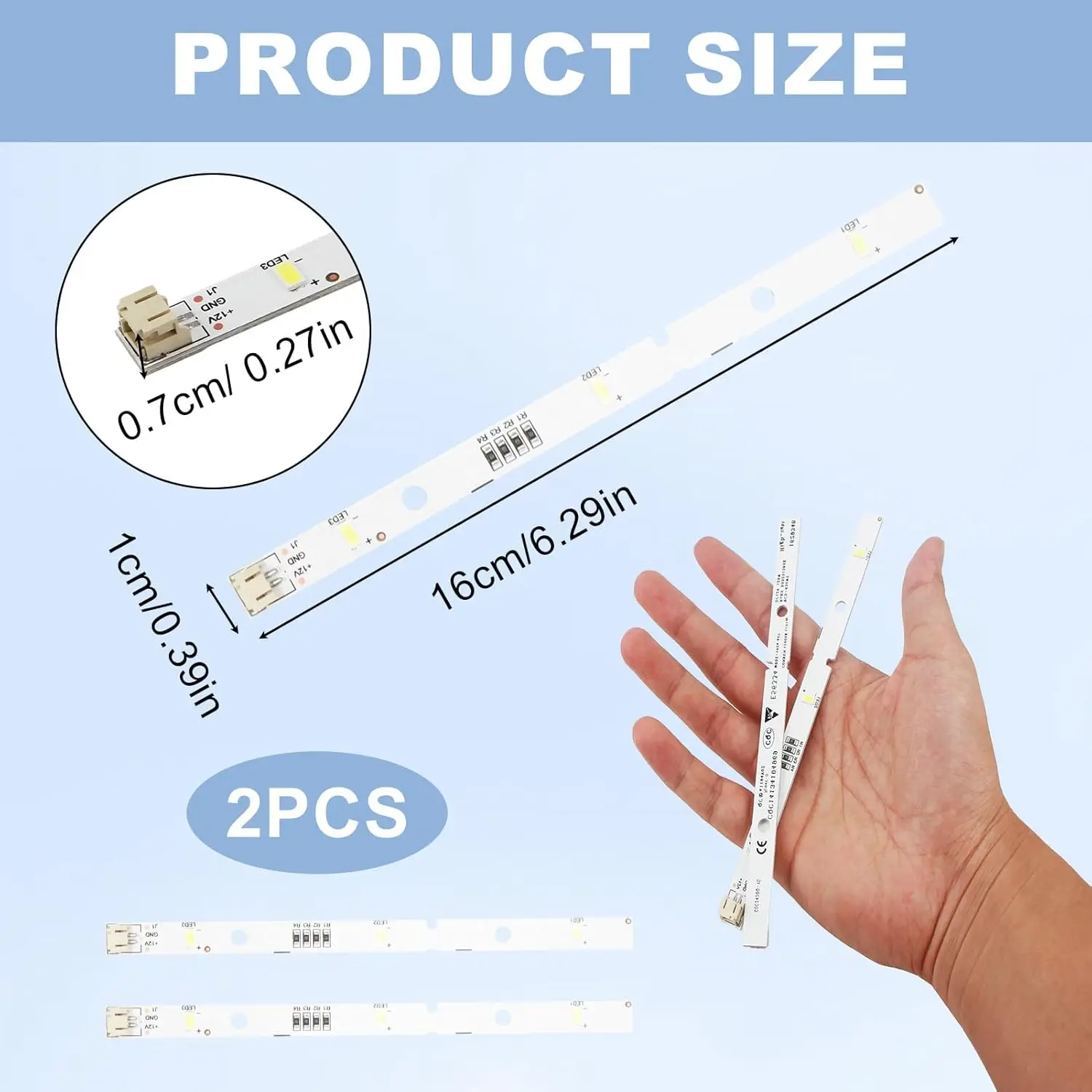 1 szt. Paski świetlne LED zamiennik pasuje do lodówki Rongsheng/Hisense MDDZ-162A 1629348 1529227