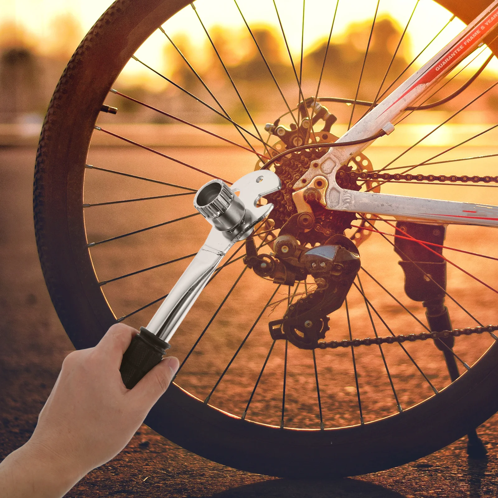 Carbon Steel Bike Crank Removal Tool Bicycle Pedal Repair Spanner Wrench Multi-Functional Mountain Road Bike Pedal Removal Tool