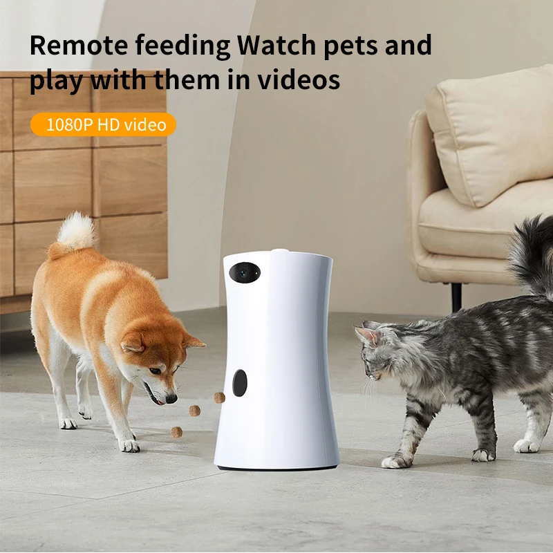 

Умная кормушка для домашних животных напрямую от производителя: для собак и кошек, с HD-камерой 360°, голосовой связью, управлением через приложение, пластиковая, стильная, с зарядкой от USB.