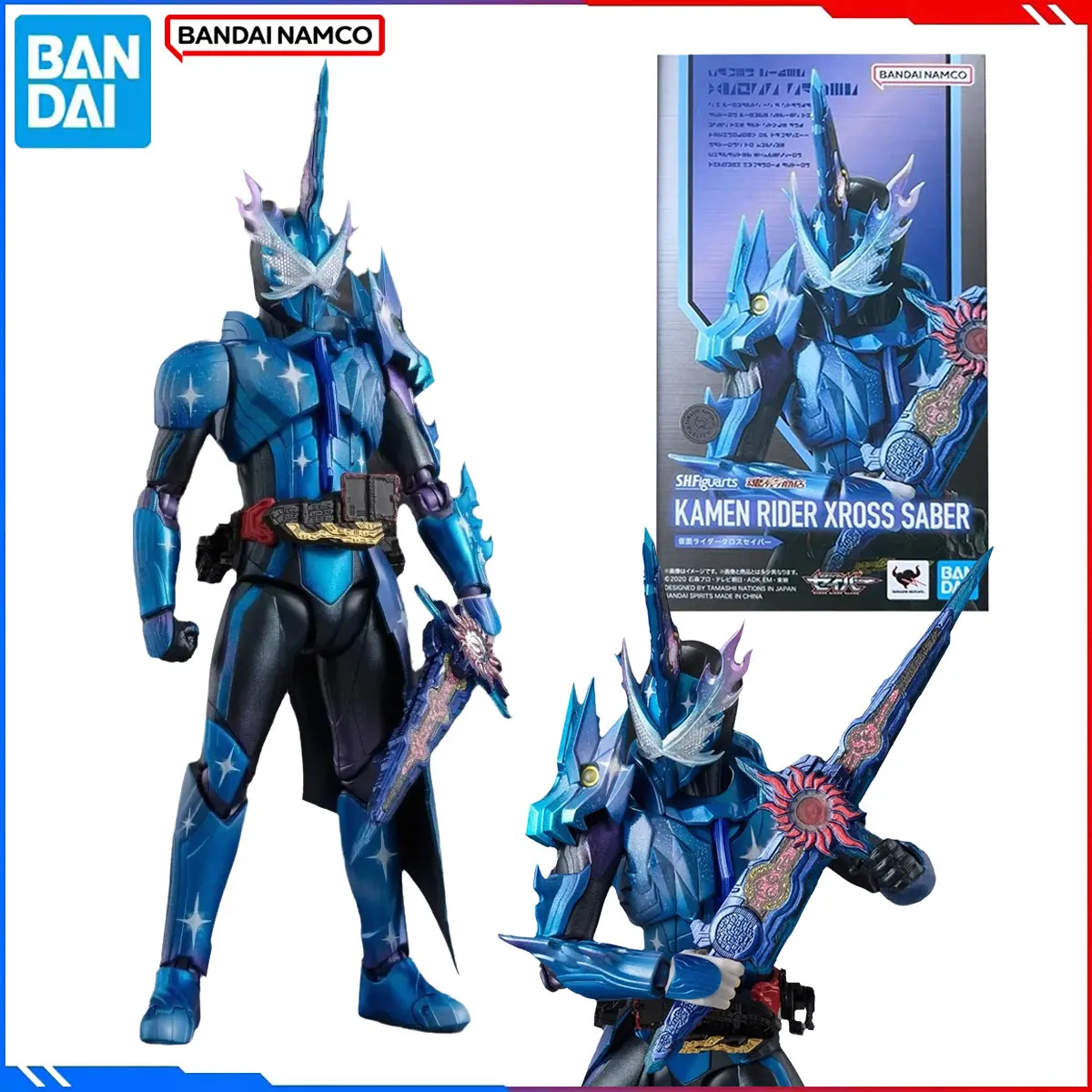 

Оригинальный Bandai Original Kamen Rider ‌ Наборы моделей фигурок SHF, аниме-фигурки KAMEN RIDER XROSS SABER, экшн-модель, игрушки, подарок для детей