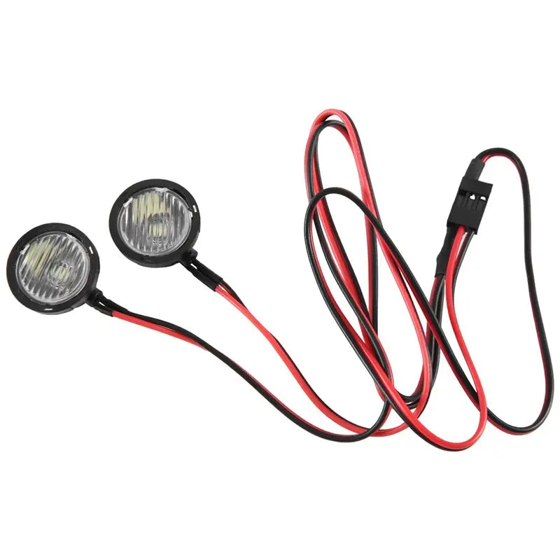 ABUM-4PCS LED Lights Bright Headlights Spotlight For 1/10 RC Crawler Car TRX4 TRX6 Axial SCX10 90046 Wraith RR10 VS4-10