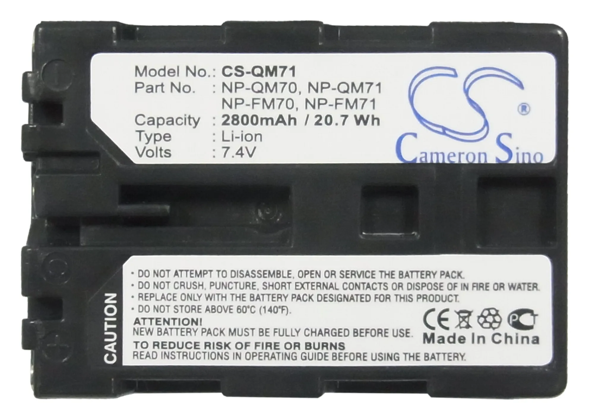 

Li-ion Camera Battery for Sony,7.4v,2800mAh,CCD-TRV108 CCD-TRV118 DCR-DVD200 DCR-DVD201 DSR-PDX10 HVL-IRM HVR-A1J