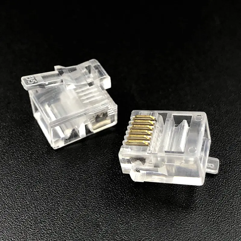 

RJ45 Category 5 transparent short flat network cable non-shielded crystal head 8P8C flip cover two-piece set