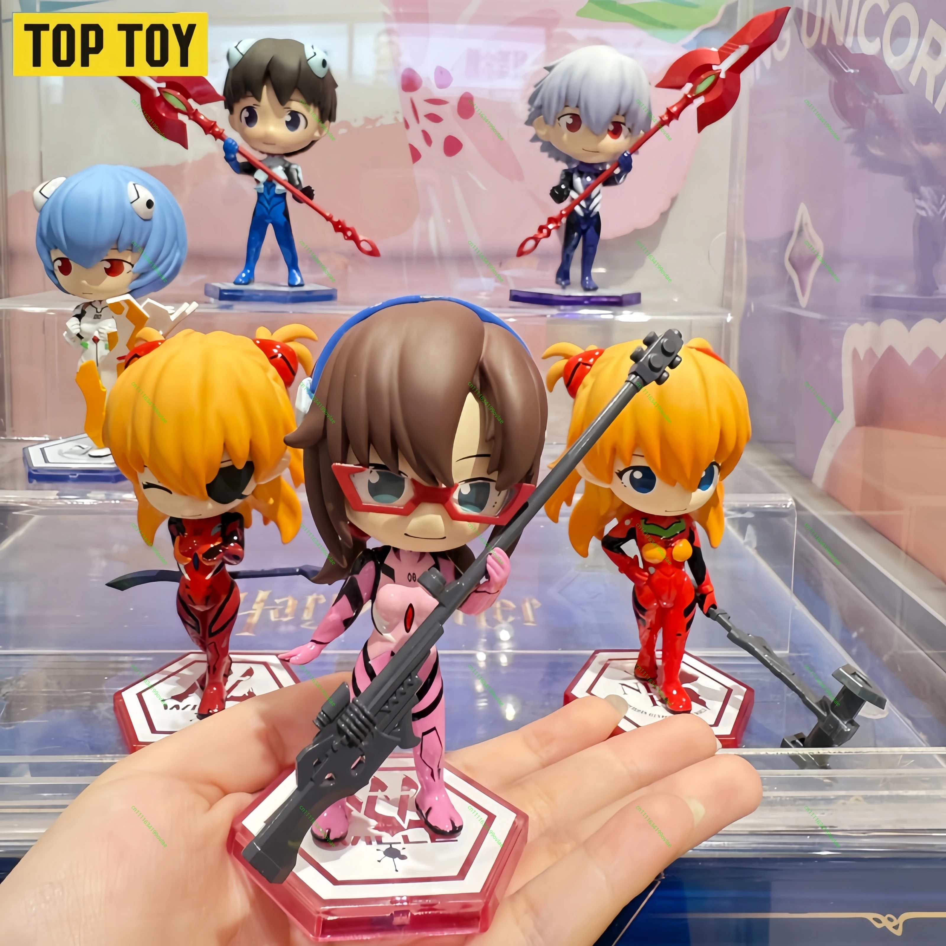 Authentic Toptoy EVA Gear Series Blind Box Shinji Asuka Rei Desired Cool Bold Glossy Figure Desktop Decor Hobby Display Present