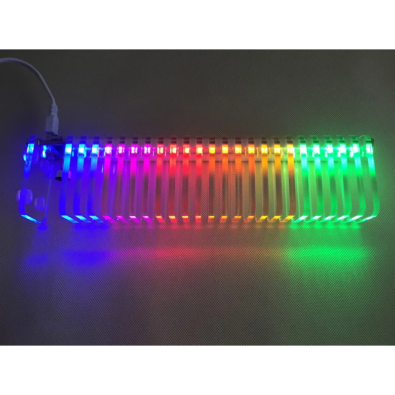 Music Spectrum Dream Crystal Sound Column Light Cube LED Level Electronic Production DIY Suite VU Tower Voice Control