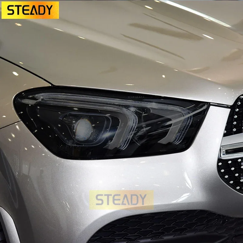 Car Headlight Protective Film Transparent Black TPU Sticker For Mercedes Benz GLE Class W166 C292 W167 AMG 2015-On Accessories