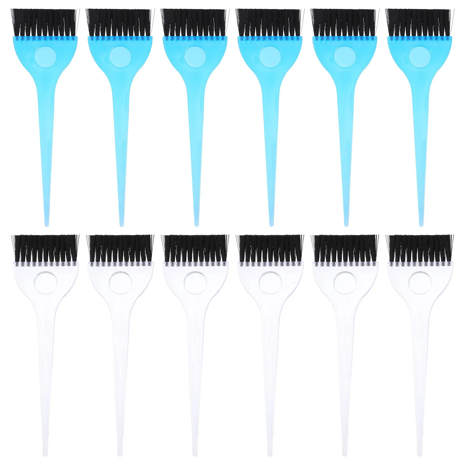 12 قطعة فرشاة صبغ الشعر أداة التلوين المهنية لصالون الحلاقة المنزل استخدام شعيرات مرنة تصفيف الشعر الصباغة اكسسوارات