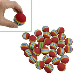 40mm EVA Foam Soft Rainbow Stripe Golf Training Balls Swing Golf Club Beginner Practice Training Aids Ball Indoor