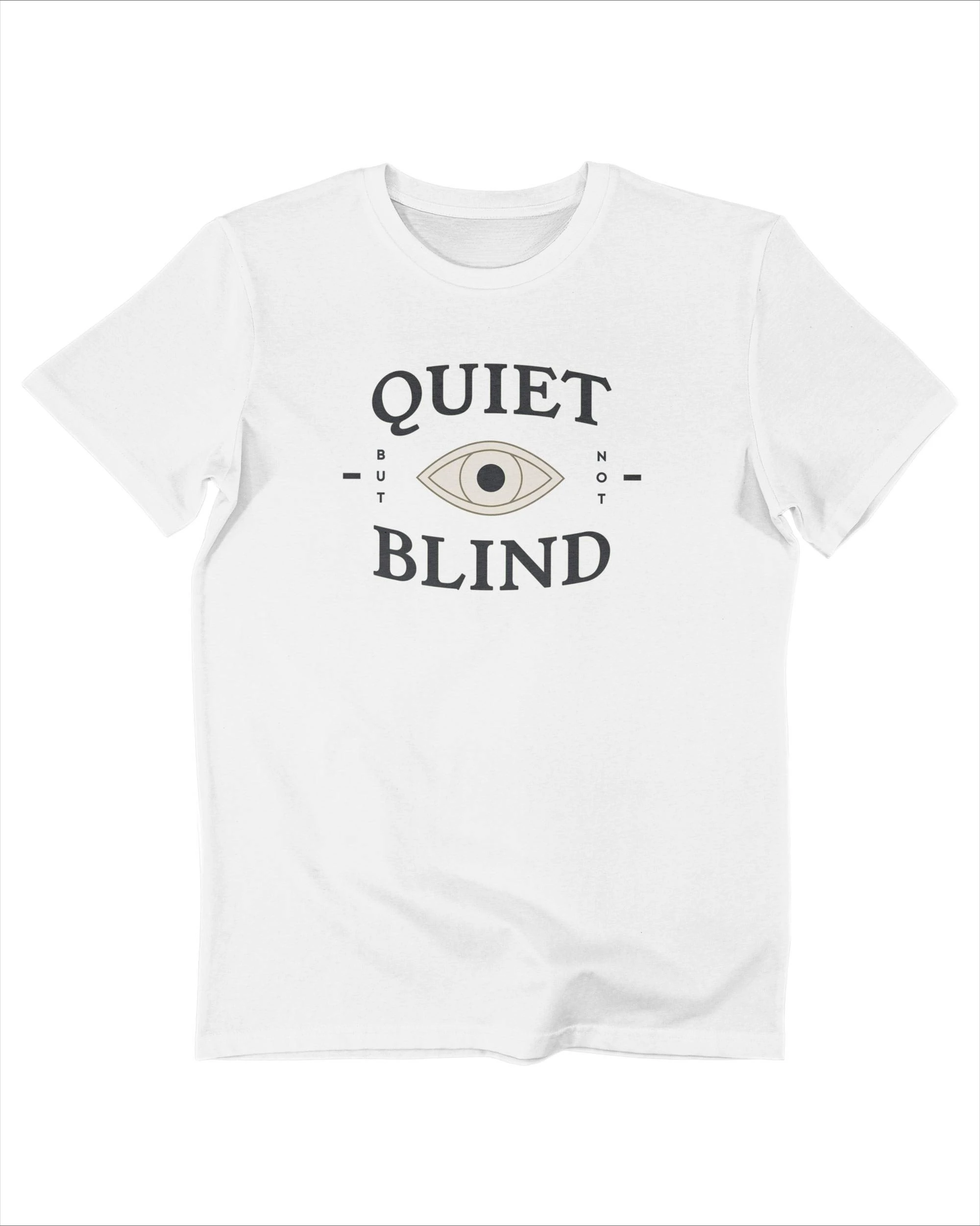 

Quiet But Not Blind Graphic Printing Summer Luxury Brand Cotton Men's and Women's T-Shirts Short Sleeves Street Fashion Trend