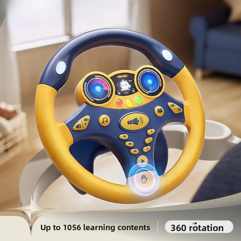 

Baby Shining Simulation Steering Wheel Cart Steering Wheel Vocal Toy Co pilot Simulation Game Car Steering Wheel Toy