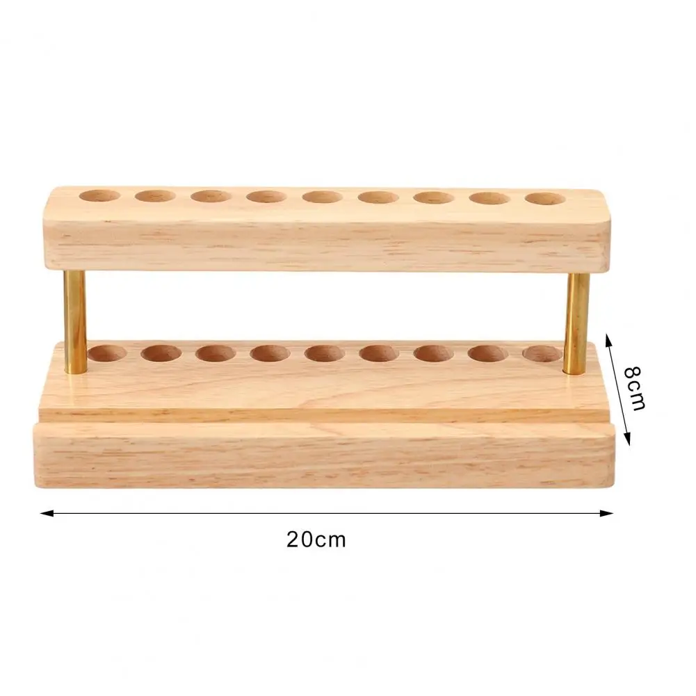 Pen Caddy Wooden Pen Holder with 9 Slots Cell Phone Stand Minimalist Office Decor Aesthetic Organizer for Desk