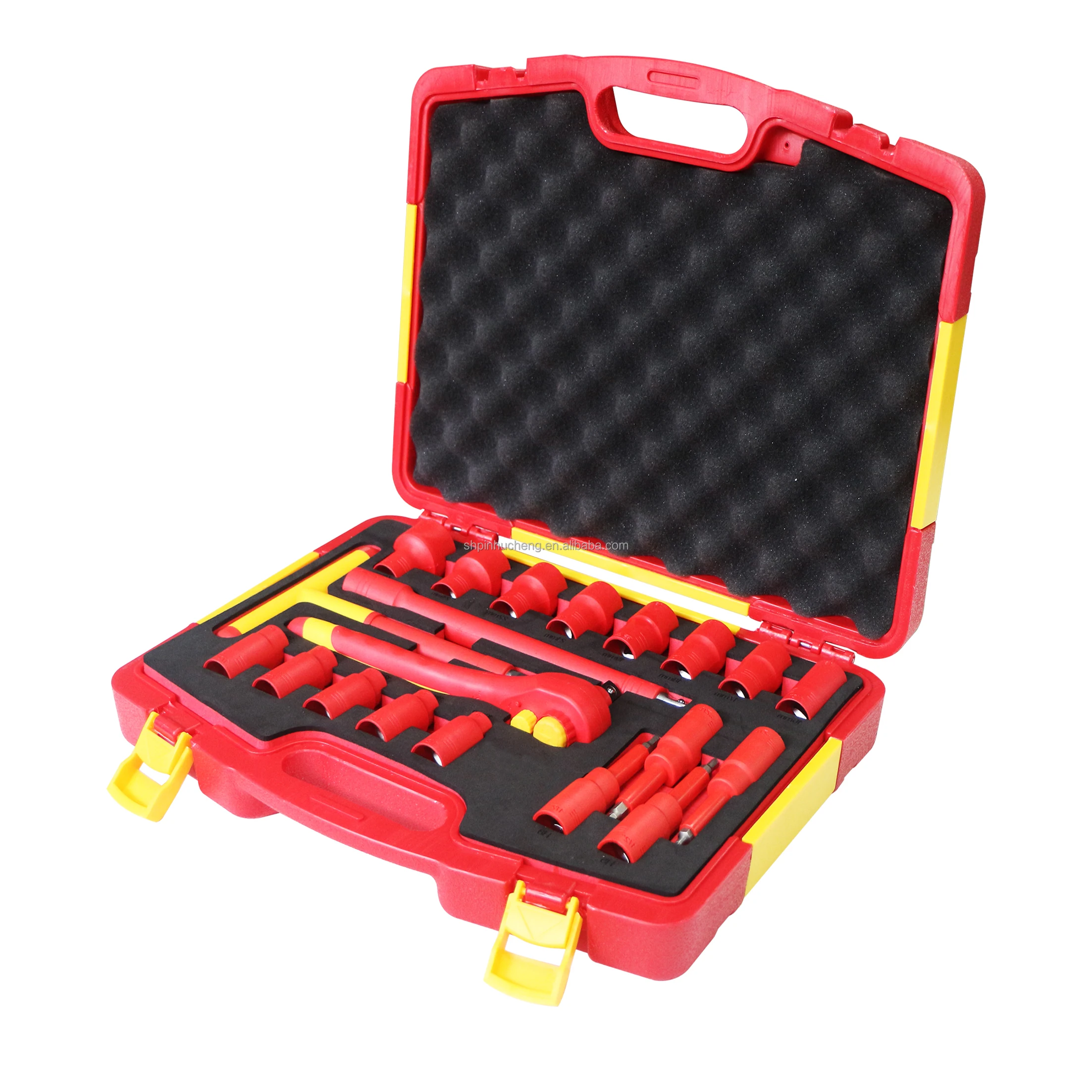 20 PCS Insulation Bushings VDE Set 1/2 Insulation Ratchet Wrench 1000V Manual Tools