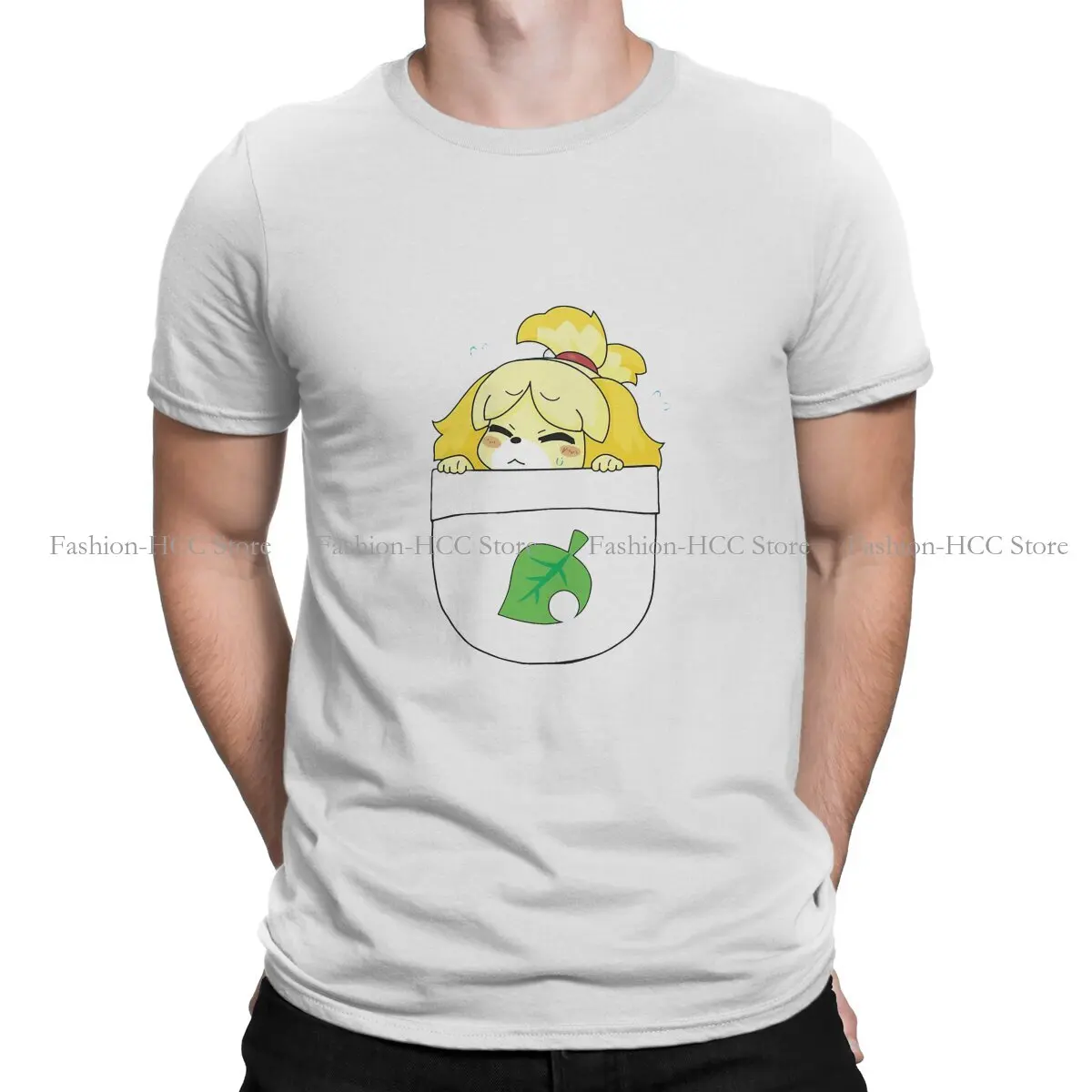 Isabelle  Leaf Essential O Neck TShirt Animal Crossing：Pocket Camp Basic Polyester T Shirt Men Clothes Individuality