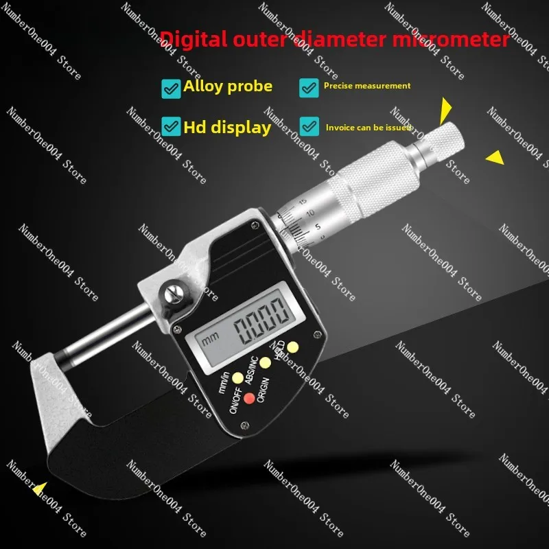 Electronic Digital Display Outer Diameter Micrometer 0-25-75 -100-200-300mm Spiral Micrometer 0.001