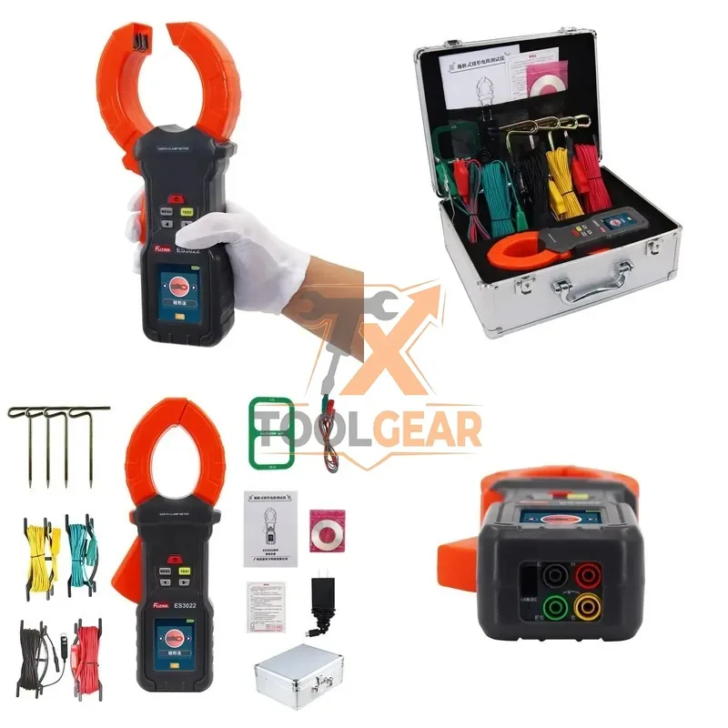 2026hotsale* Updated Version FUZRR ES3022E Clamp Earth Resistance Tester Digital Clamp Earth Resistivity Meter Instruments