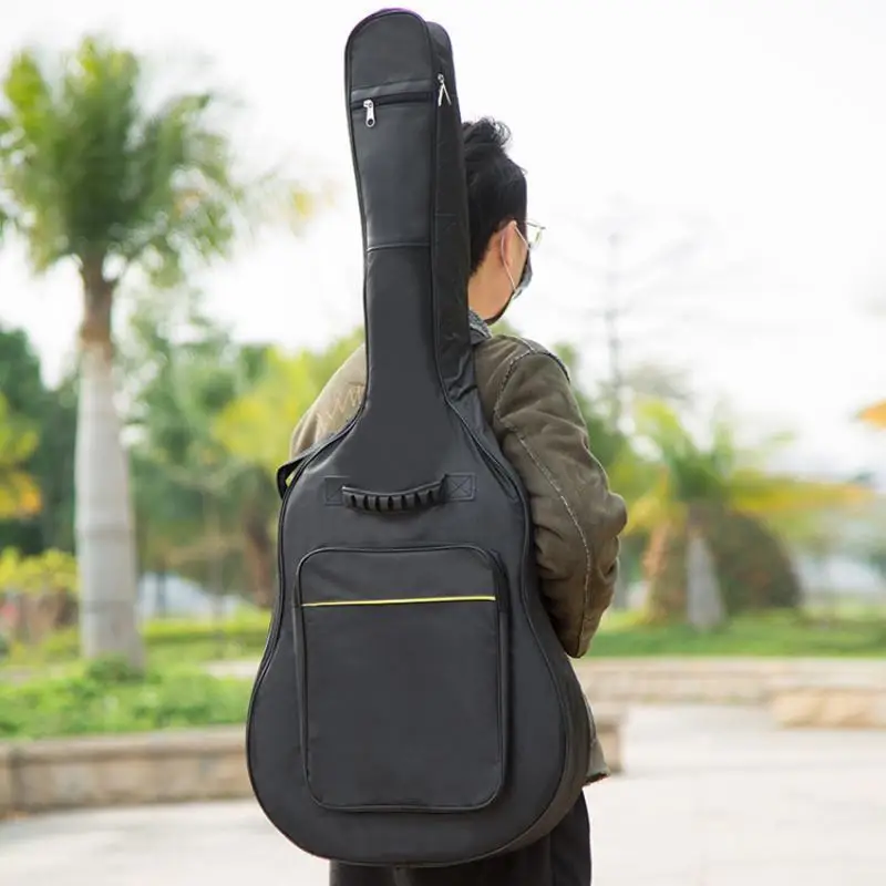 Wasserdichte Oxford-Gitarrentasche für Akustikgitarren, dick gepolstert, mit doppeltem Schultergurt, ideal für den täglichen Transport und Auftritte im Freien. – Detail 3